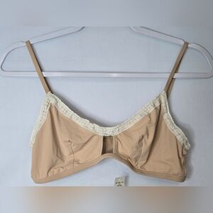 NWT Aerie Tan Lace Trim Bra Size Medium
